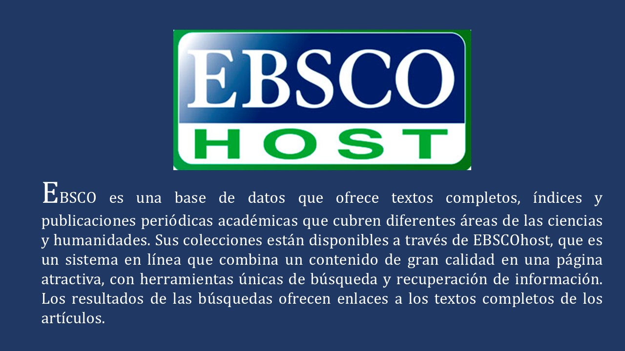 Base de datos - EBSCO Host